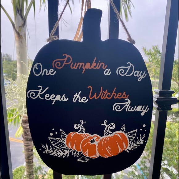 🆕 Fall Halloween Decor Hanging Sign Pumpkin Custom Halloween - Picture 2 of 3